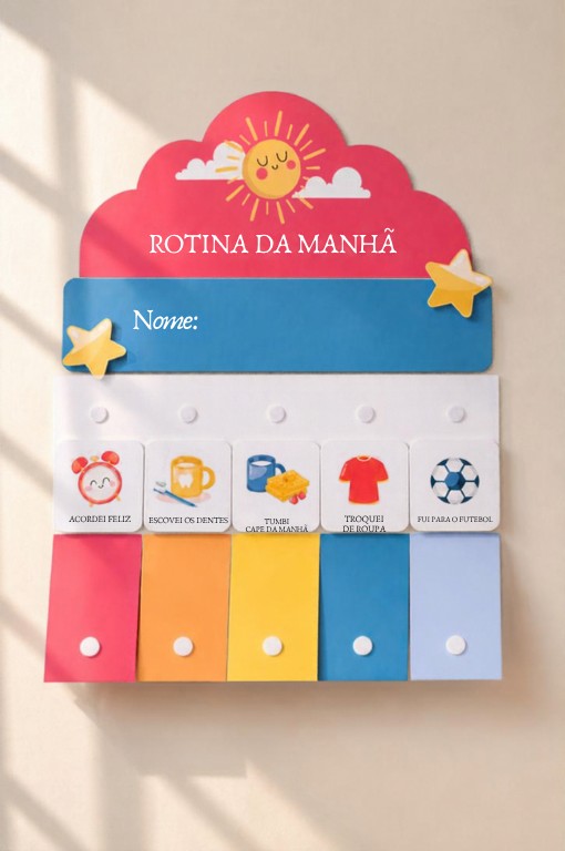 Quadro de rotina montado